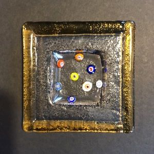 Square Art Glass Trinket Dish